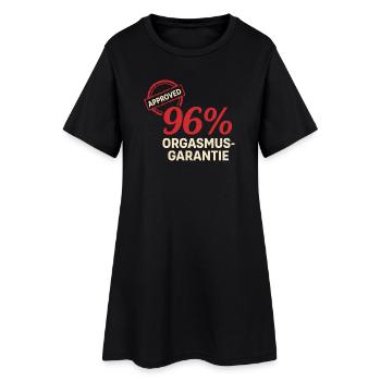 Humor Spruch 96% Garantie witziges Geschenk Idee - Frauen T-Shirt-Kleid - Schwarz - Vorne