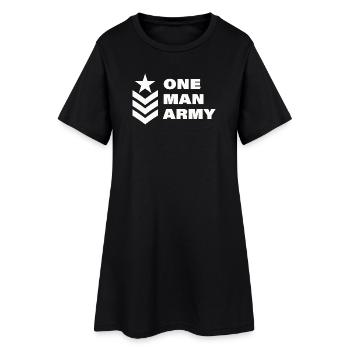 one man - Women’s T-Shirt Dress - black - Front