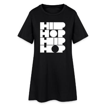 Typographie du hip-hop en bloc gras - Robe T-shirt Femme - noir - Devant