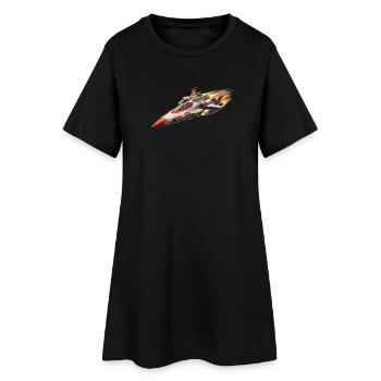 Logo du chasseur stellaire / vaisseau spatial - Robe T-shirt Femme - noir - Devant