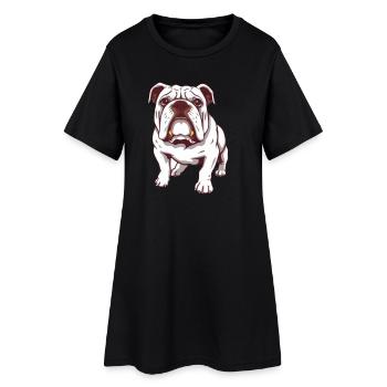 Bouledogue Bouledogue d’Amérique - Robe T-shirt Femme - noir - Devant