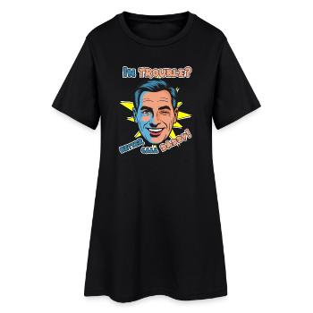 Mieux vaut appeler papa dessin animé - Robe T-shirt Femme - noir - Devant