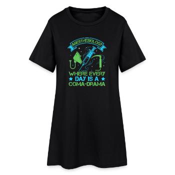 Anesthésiste Coma-Drame Anesthésie - Robe T-shirt Femme - noir - Devant