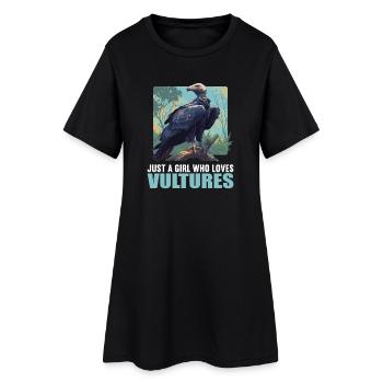 Vautour - Robe T-shirt Femme - noir - Devant