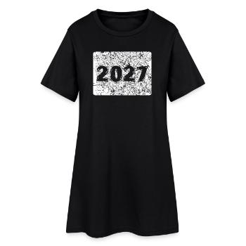 Année 2027 - Robe T-shirt Femme - noir - Devant