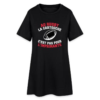 Supporter Rugby Cartouche Humour - Women’s T-Shirt Dress - black - Front