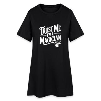 Crois-moi, je suis magicien - Robe T-shirt Femme - noir - Devant