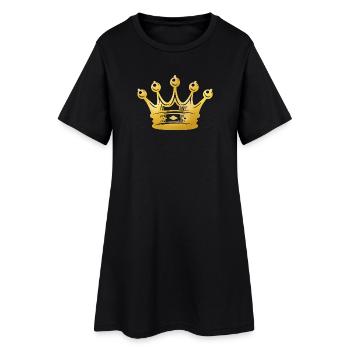 Silhouette couronne d’or - Robe T-shirt Femme - noir - Devant