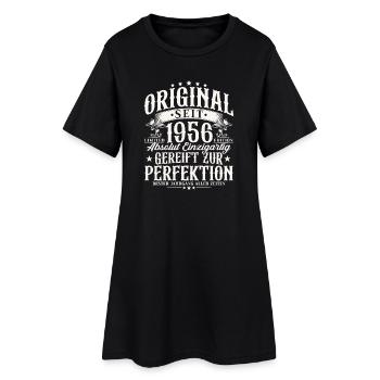 Original 1956 Jahrgang Vintage Geburtstag Geschenk - Frauen T-Shirt-Kleid - Schwarz - Vorne