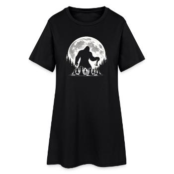 Joueur d’échecs Bigfoot - Robe T-shirt Femme - noir - Devant