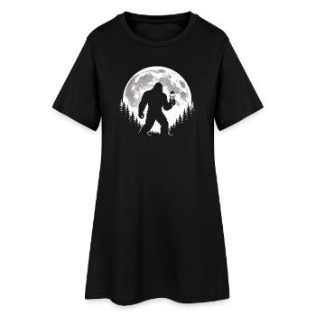 Bigfoot Eiscreme - Frauen T-Shirt-Kleid - Schwarz - Vorne