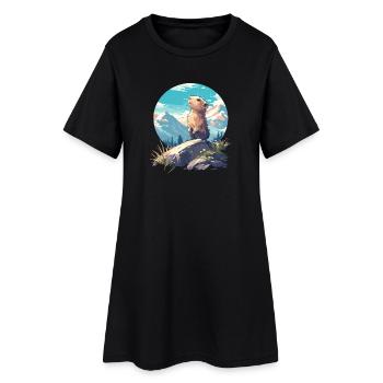 Lemmings Lemming - Robe T-shirt Femme - noir - Devant