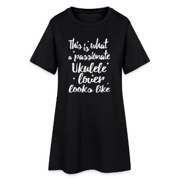 Voilà à quoi ressemble un passionné de ukulélé - Robe T-shirt Femme - noir - Devant