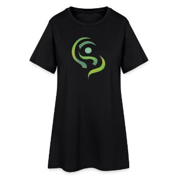 yoga_design_1 - Women’s T-Shirt Dress - black - Front