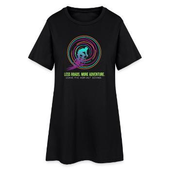 Radabenteuer: Neon Spiral - Frauen T-Shirt-Kleid - Schwarz - Vorne