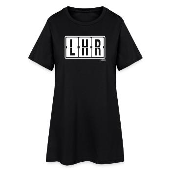 London LDH, City Souvenir Top, Tasse, Mütze - Frauen T-Shirt-Kleid - Schwarz - Vorne