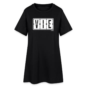Wien VIE, City Souvenir Hoodie, Tasche,  Kappe - Frauen T-Shirt-Kleid - Schwarz - Vorne