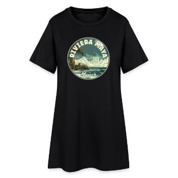 Vivez le Paradis sur la Riviera Maya - Mexique - Robe T-shirt Femme - noir - Devant