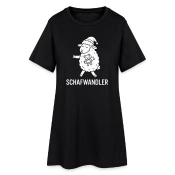 Recognize the Signs Giraffe Middle Finger Funny - Women’s T-Shirt Dress - black - Front