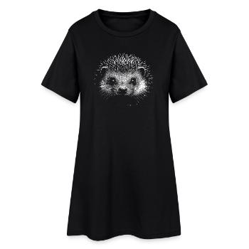 Hérisson - Robe T-shirt Femme - noir - Devant
