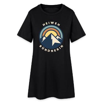 Heiweh des Grisons - Robe T-shirt Femme - noir - Devant