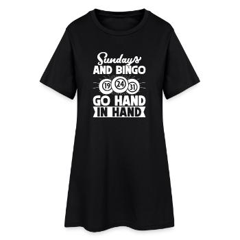 Bingo Joueur du dimanche & Bingo vont de pair Bingo - Robe T-shirt Femme - noir - Devant