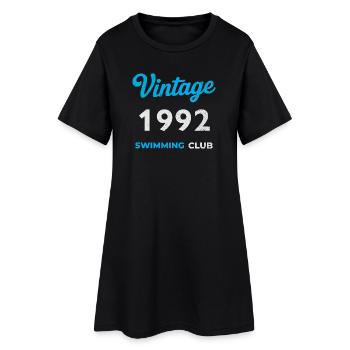 Millésime 1992 – Année de naissance rétro du club de natation - Robe T-shirt Femme - noir - Devant