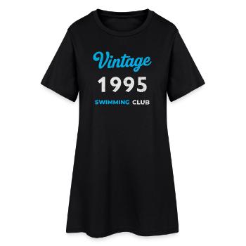 Vintage 1995 – Année de naissance rétro du club de natation - Robe T-shirt Femme - noir - Devant