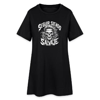 Remain Wild Skull - Women’s T-Shirt Dress - black - Front