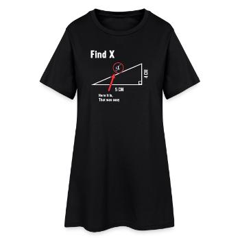 Trouver X Math Lover Mathématicien Professeur de mathématiques - Robe T-shirt Femme - noir - Devant