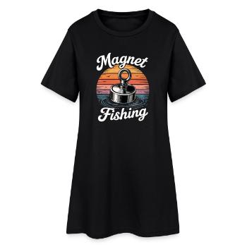 Magnet fishing - Women’s T-Shirt Dress - black - Front