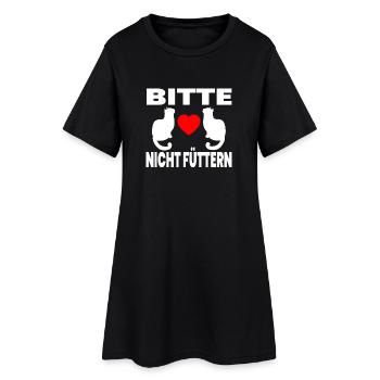 félin - Robe T-shirt Femme - noir - Devant