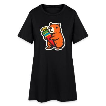Capybara School Enrollment - Women’s T-Shirt Dress - black - Front