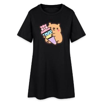 Capybara School Child – 1st Grade - Women’s T-Shirt Dress - black - Front