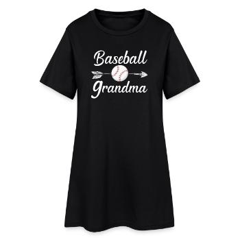 Grand-mère de baseball Fière fan de baseball Grand-mère - Robe T-shirt Femme - noir - Devant