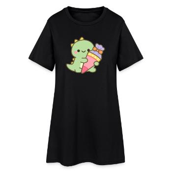 Don d’inscription à l’école Dino pour les élèves - Robe T-shirt Femme - noir - Devant