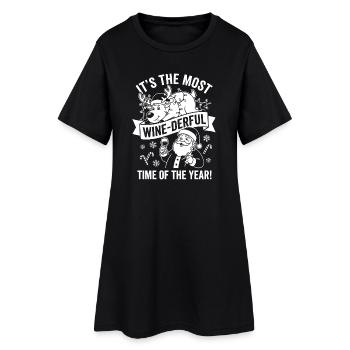 C’est la période la plus vinificante - Robe T-shirt Femme - noir - Devant