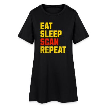 Gift T-Shirt Seller EAT SLEEP SCAN REPEAT - Women’s T-Shirt Dress - black - Front