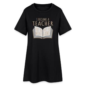 Je suis devenu professeur pour le logo de blague sur l’argent et la célébrité - Robe T-shirt Femme - noir - Devant