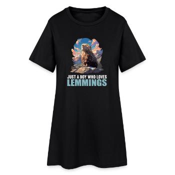 Lemmings Lemming - Robe T-shirt Femme - noir - Devant