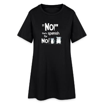 Non – espagnol pour Non ! Drôle d’expression animale - Robe T-shirt Femme - noir - Devant