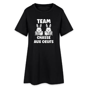 chasse aux oeufs - Robe T-shirt Femme - noir - Devant