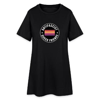 Amis queer antifascistes - Antifa Merch - Robe T-shirt Femme - noir - Devant
