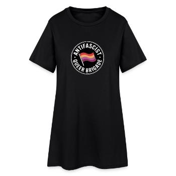 Antifascist Queer Brigade - Antifa Pride Merch - Robe T-shirt Femme - noir - Devant