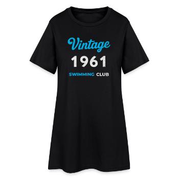 Vintage 1961 – Année de naissance rétro du club de natation - Robe T-shirt Femme - noir - Devant