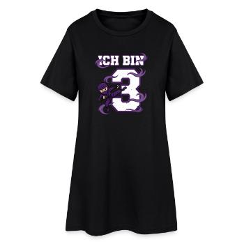Je suis 3 ninjas 3e anniversaire Karaté violet - Robe T-shirt Femme - noir - Devant