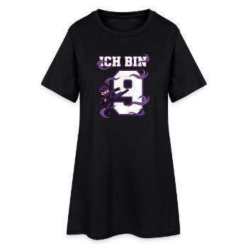 Je suis 9 ninjas 9 anniversaires Karaté violet - Robe T-shirt Femme - noir - Devant