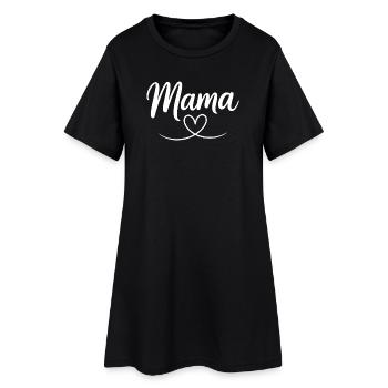 Mama Heart Script - Robe T-shirt Femme - noir - Devant