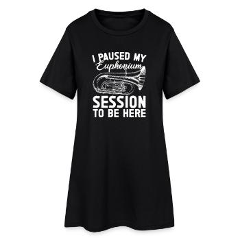Bariton Player Paused My Session Be Here Euphonium - Frauen T-Shirt-Kleid - Schwarz - Vorne