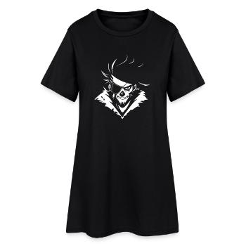 Pirate Skull with Eye Patch – Urban Skull - Women’s T-Shirt Dress - black - Front